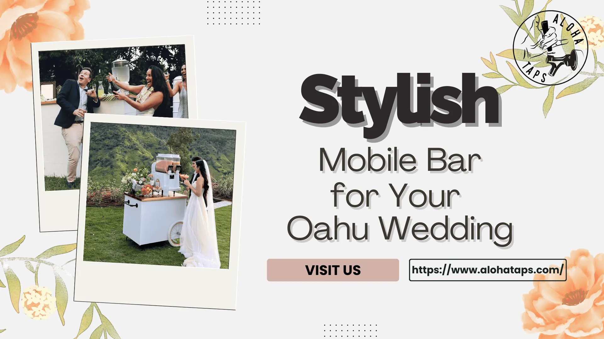 Unique Mobile Bar Oahu for Weddings & Events